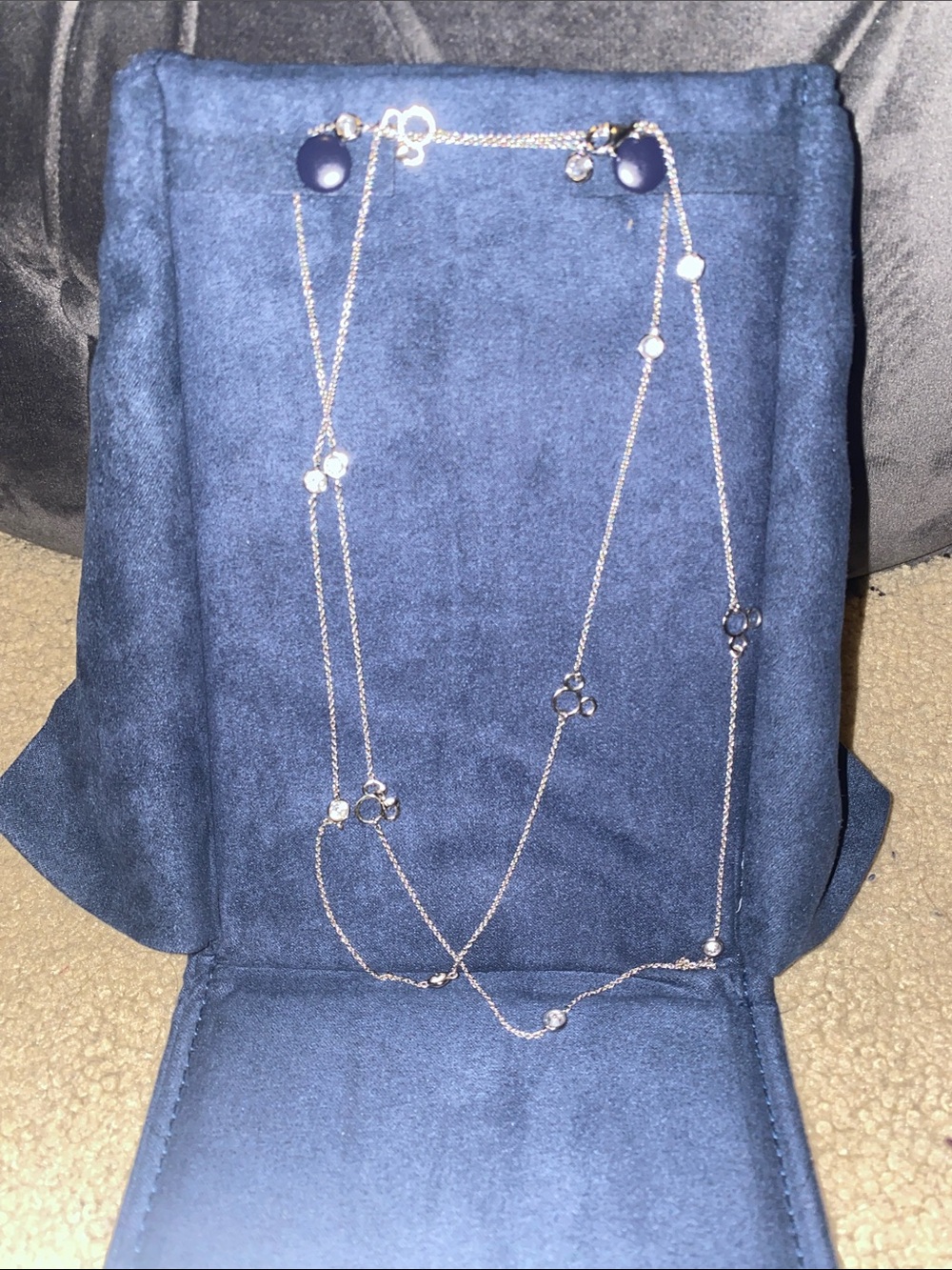 Crislu Disney long layer necklace with crystals